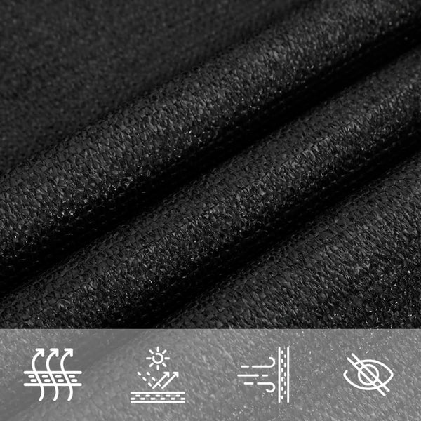 Sonnensegel Cristodora 4x5 m (160 g/m² HDPE) schwarz