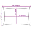 Sonnensegel Cristodora schwarz 5x6 m (160 g/m² HDPE)