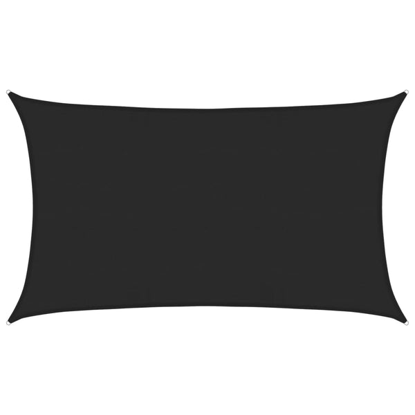 Schwarzes Sonnensegel Cristodora 5x8 m (160 g/m² HDPE)