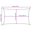 Schwarzes Sonnensegel Cristodora 5x8 m (160 g/m² HDPE)