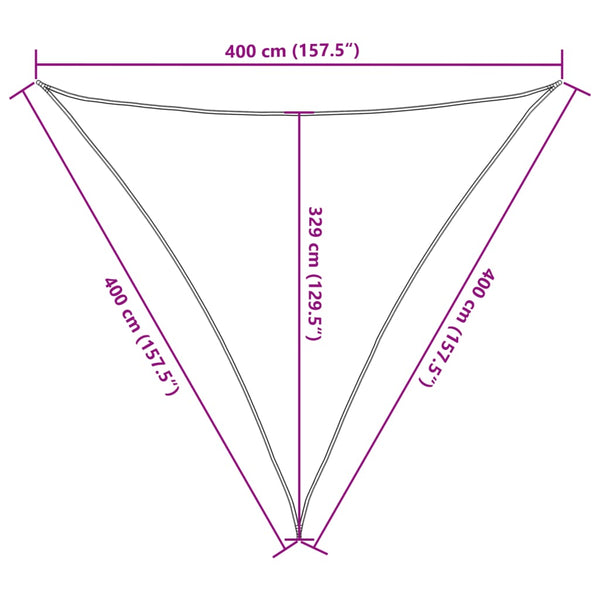 Schwarzes Sonnensegel Epamimondas 4x4x4 m (160 g/m² HDPE)
