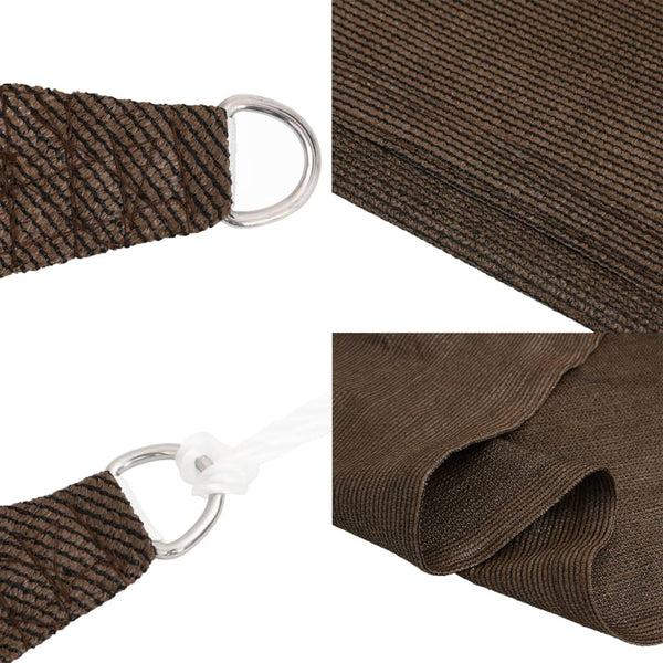 Ruskea aurinkopurje Huth 2,5x2,5 m (160 g/m² hdpe)