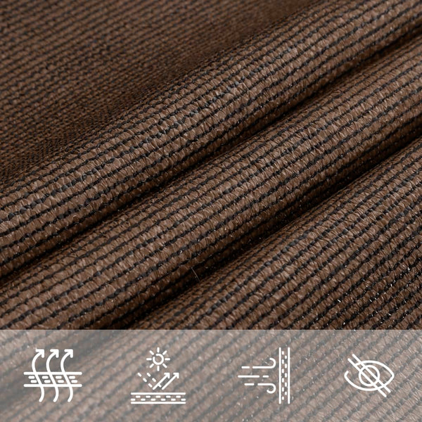 Braunes Sonnensegel Cristodora 2x4,5 m (160 g/m² HDPE)