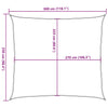 Braunes Sonnensegel Cristodora 2,5x3 m (160 g/m² HDPE)