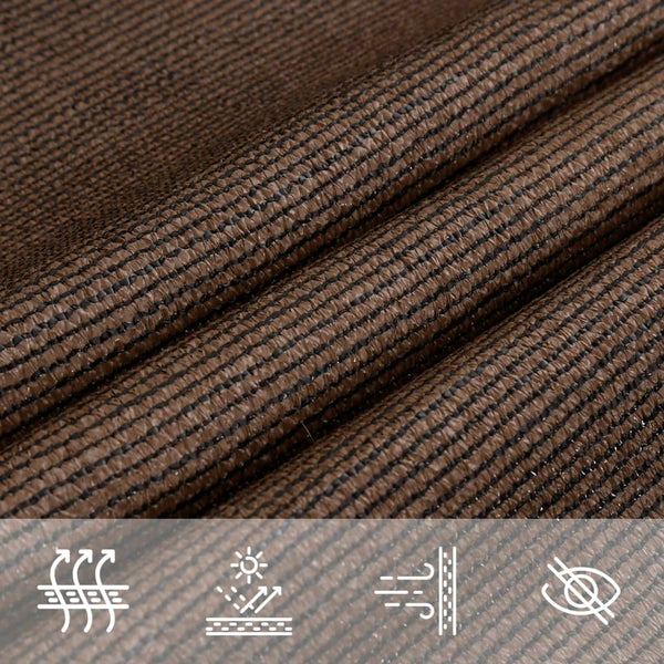 Braunes Sonnensegel Cristodora 3x5 m (160 g/m² HDPE)
