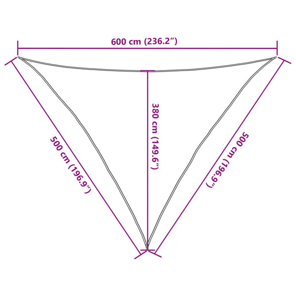 Braunes Sonnensegel Epamimondas 5x5x6 m (160 g/m² HDPE)