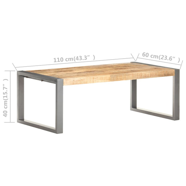 Couchtisch Lynwood 110x60x40cm (Mangoholz, grob)
