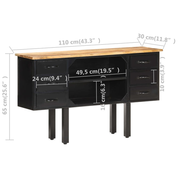 Sideboard Ghiulgiean 110x30x65cm (grobes Mangoholz)
