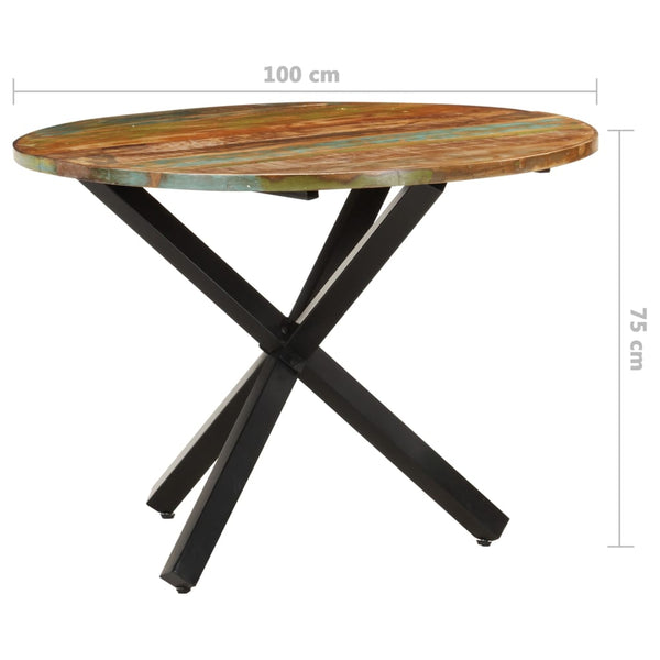 Esstisch Shikai 100x100x75cm (rund, recyceltes Massivholz)
