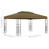 Ruskeanharmaa huvimaja Maegan 3x4 m (180 g/m²)
