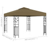 Braun-grauer Pavillon Rey 3x3 m (180 g/m²)