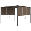 Graubrauner Gartenpavillon mit Seitenwand Dodel 3x3x2,25cm