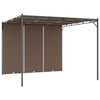Graubrauner Gartenpavillon mit Seitenwand Dodel 3x3x2,25cm