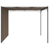 Graubrauner Gartenpavillon mit Seitenwand Dodel 3x3x2,25cm