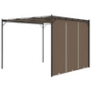 Graubrauner Gartenpavillon mit Seitenwand Dodel 3x3x2,25cm