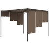 Graubrauner Gartenpavillon mit Seitenwand Dodel 3x3x2,25cm