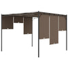Graubrauner Gartenpavillon mit Seitenwand Dodel 3x3x2,25cm