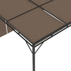Graubrauner Gartenpavillon mit Seitenwand Dodel 3x3x2,25cm