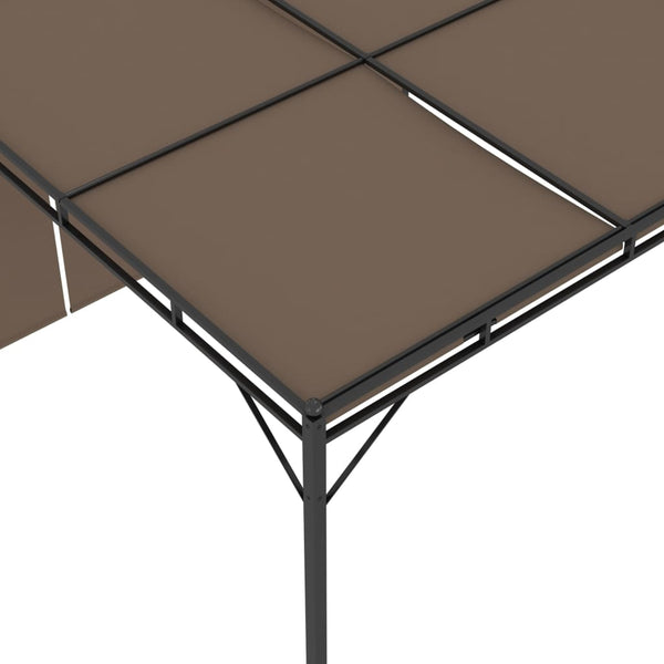 Graubrauner Gartenpavillon mit Seitenwand Dodel 3x3x2,25cm
