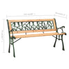 122cm Gartenbank Egvenia (Gusseisen und Fichte)