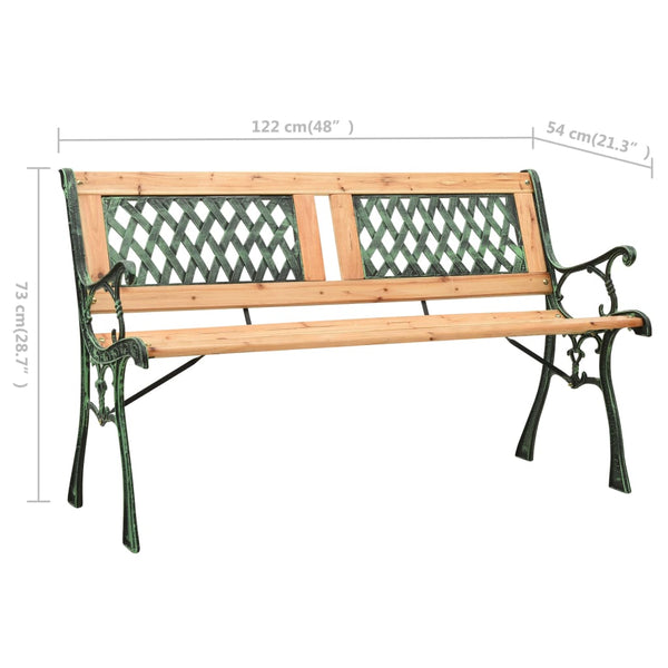 Gartenbank Egvenia 122cm (Fichte und Gusseisen)