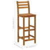 Barhocker Aloisa (4 Stück Akazienholz)
