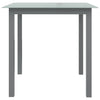 Vaaleanharmaa puutarhapöytä Gheaja 80x80x74cm (alumiini ja lasi)