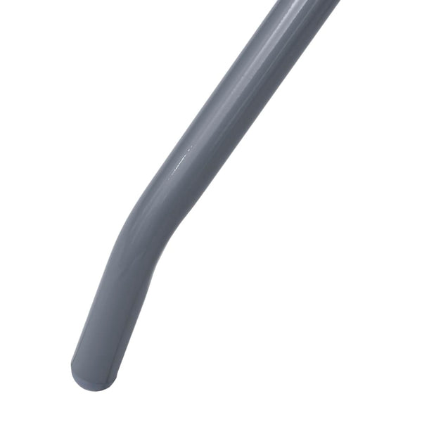 Hellgrauer Gartentisch Eufimie 80cm (Stahl und Glas)