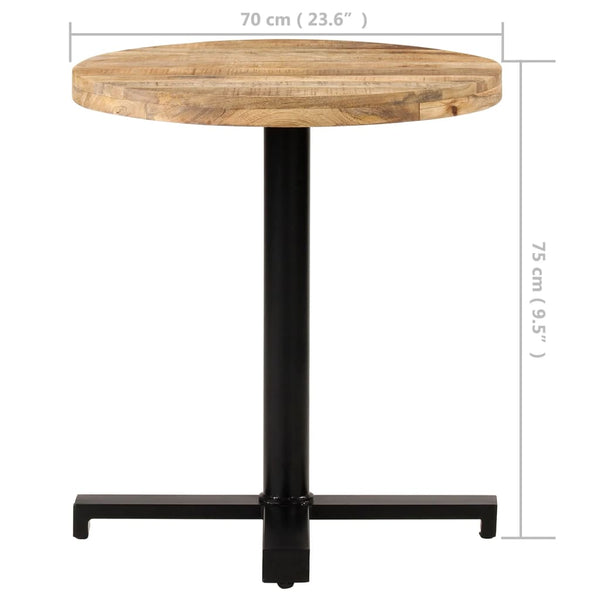 Bistrotisch Mosu Ø70x75cm (rauhes Mangoholz)