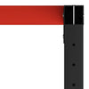 Schwarzes und rotes Schreibtischgestell Metall Bilghi 120x57x79cm