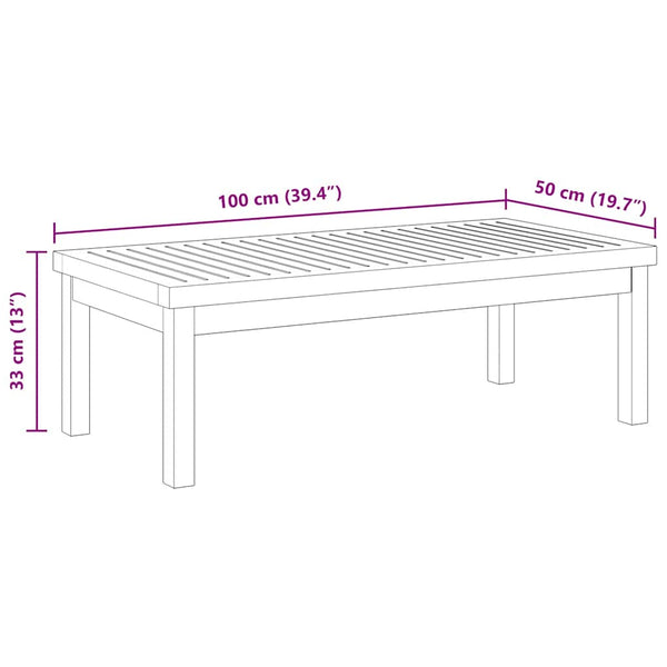 Couchtisch Adlai 100x50x33cm (Akazienholz)