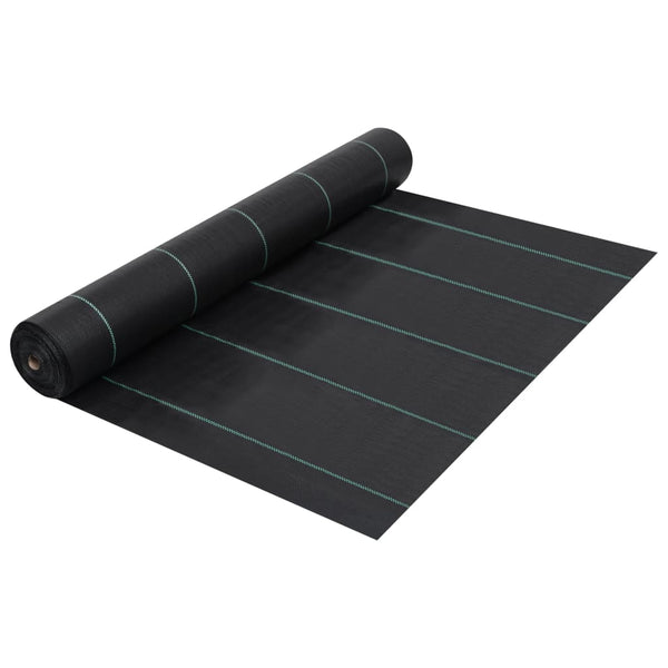 Schwarze Unkraut- und Wurzelbarriere von Ecsterina 2x10 m (PP)