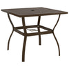 Brauner Gartentisch Moises 81,5x81,5x72cm (Stahl)
