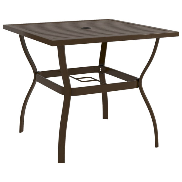 Brauner Gartentisch Moises 81,5x81,5x72cm (Stahl)