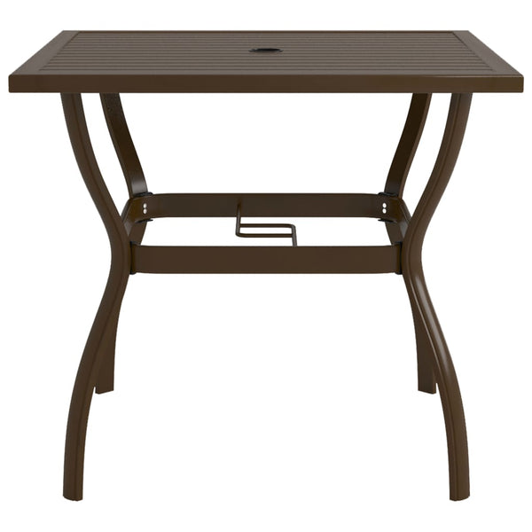 Brauner Gartentisch Moises 81,5x81,5x72cm (Stahl)