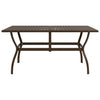 Brauner Gartentisch Moises 140x80x72cm (Stahl)