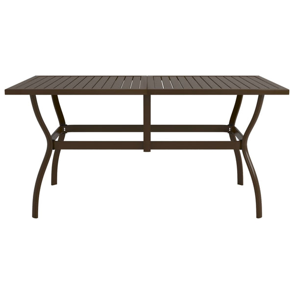 Brauner Gartentisch Moises 140x80x72cm (Stahl)