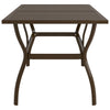 Brauner Gartentisch Moises 140x80x72cm (Stahl)