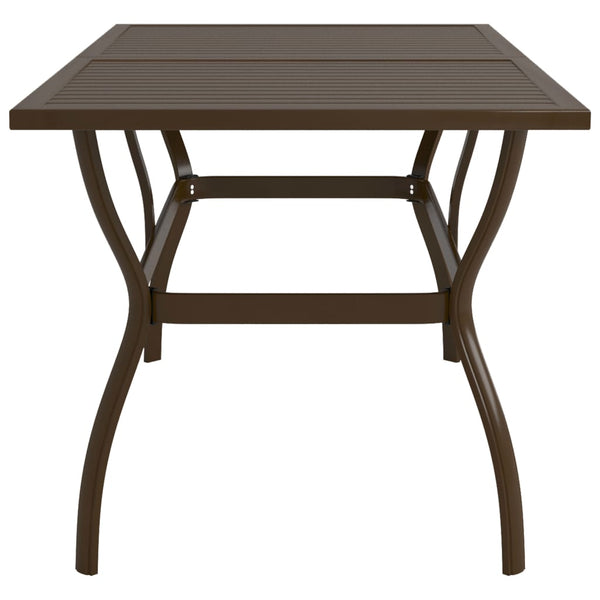 Brauner Gartentisch Moises 140x80x72cm (Stahl)