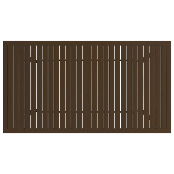 Brauner Gartentisch Moises 140x80x72cm (Stahl)