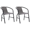 Schwarze Gartenstühle Balaj (2 Stk. Polyrattan und Stahl 110 kg)