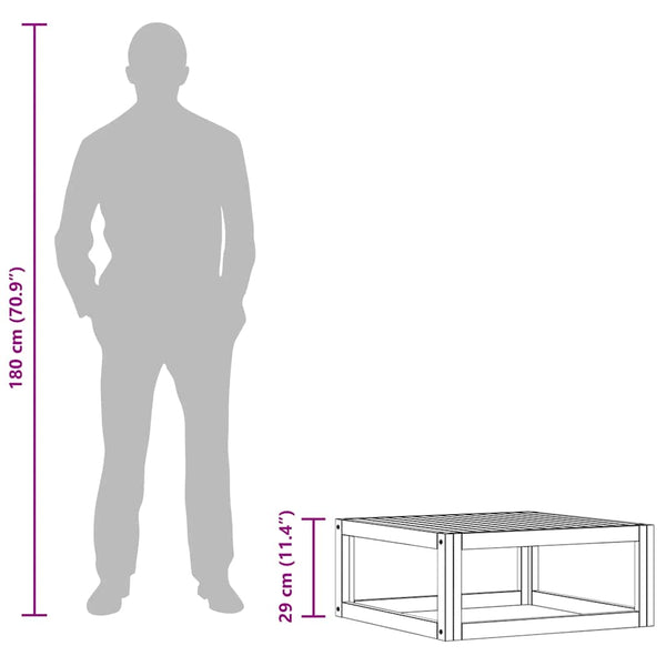 Couchtisch Fikiret 68x68x29cm (Akazienholz)