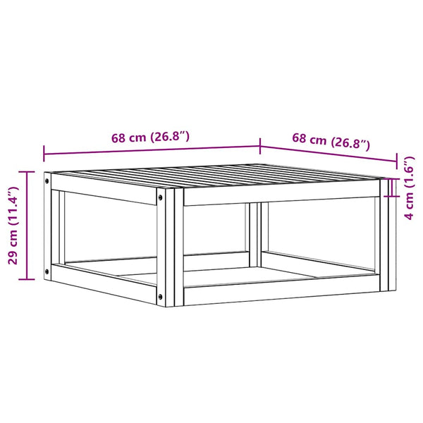 Couchtisch Fikiret 68x68x29cm (Akazienholz)