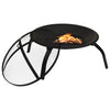 Stahl 2-in-1 Feuerschale/Grill und Schürhaken Milford 56x56x49cm