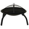 Stahl 2-in-1 Feuerschale/Grill und Schürhaken Milford 56x56x49cm