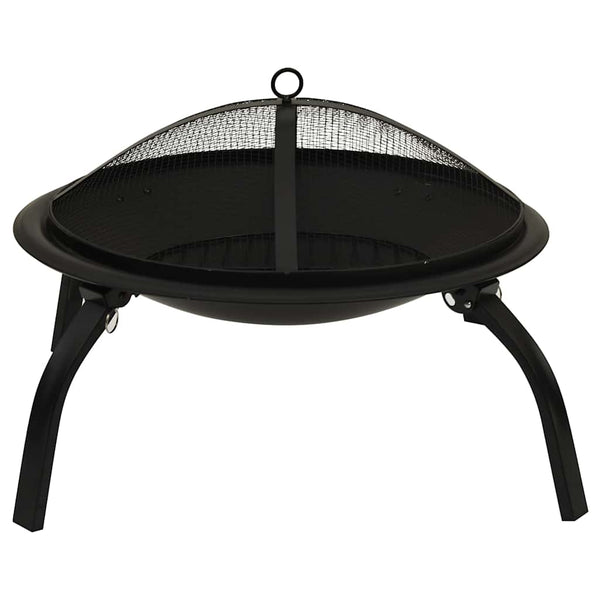 Stahl 2-in-1 Feuerschale/Grill und Schürhaken Milford 56x56x49cm