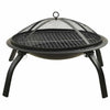 Stahl 2-in-1 Feuerschale/Grill und Schürhaken Milford 56x56x49cm
