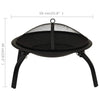 Stahl 2-in-1 Feuerschale/Grill und Schürhaken Milford 56x56x49cm