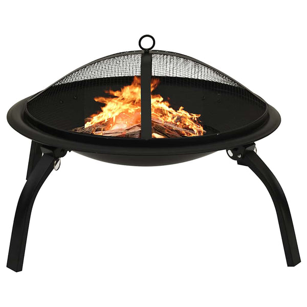 Stahl 2-in-1 Feuerschale/Grill und Schürhaken Milford 56x56x49cm