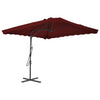 Weinroter Sonnenschirm mit Stahlstange Nyulasi 250x250x230cm
